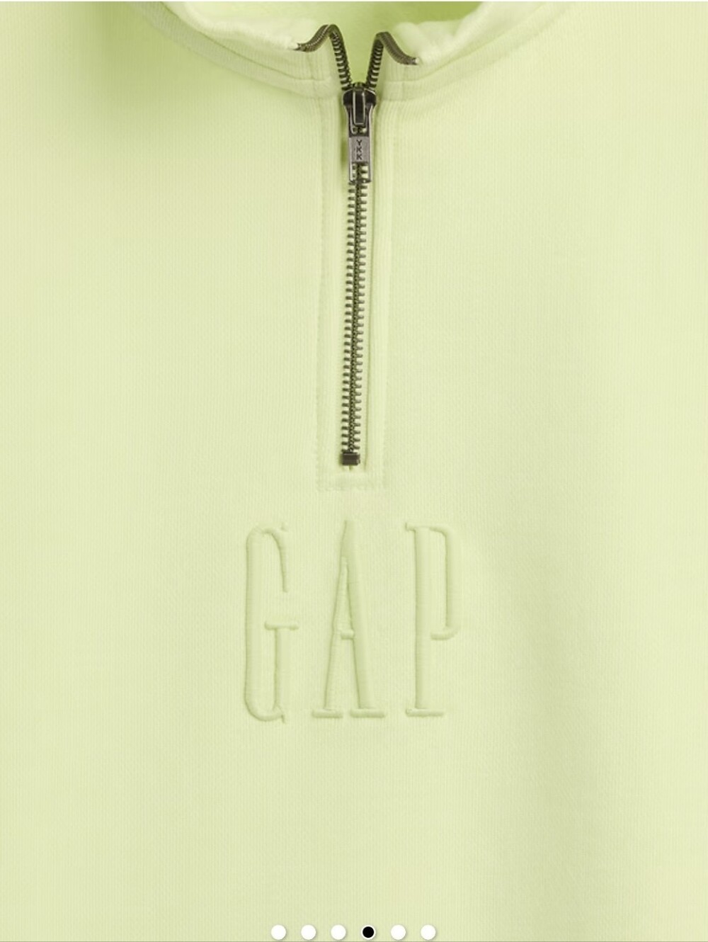 NWT★ GAP Logo Yellow Quarter Zip Pullover / L